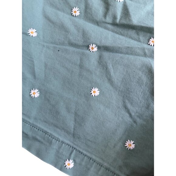 OLD NAVY Green Daisy Print Everyday Shorts Size 10 - Picture 8 of 11
